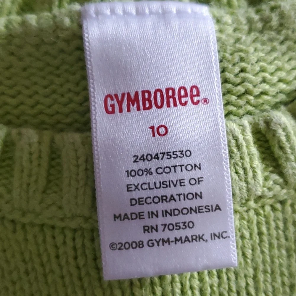 Gymboree Girls‎ Green Candy Beaded Lolipop Sweater Size 10